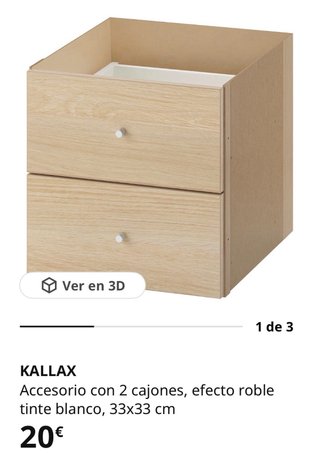 Estantería Ikea Kallax 4 huecos roble