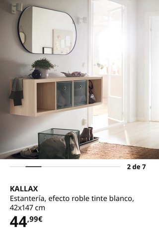Estantería Ikea Kallax 4 huecos roble