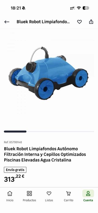 Bluek Robot Limpiafondos Autónomo Filtración Inter
