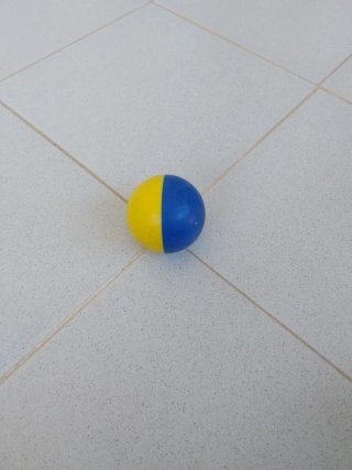 Bola Hockey Azul y Amarilla