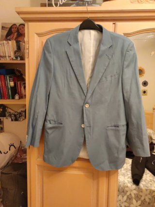 Americana hombre azul
