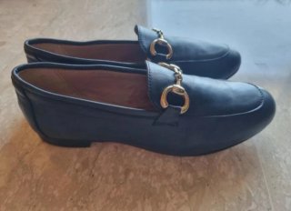 Mocassini donna in  pelle blu Emozioni Italiane