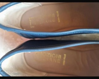 Mocassini donna in  pelle blu Emozioni Italiane