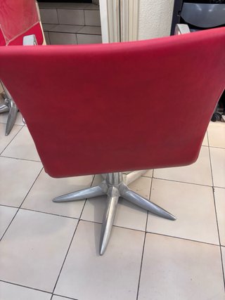 Sillón Peluquería Hidráulico Rojo