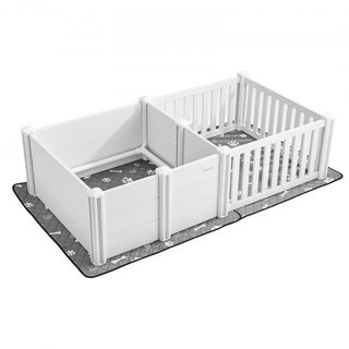Cassa parto per cani, 1,86x0,97x0,5 m, Recinto par