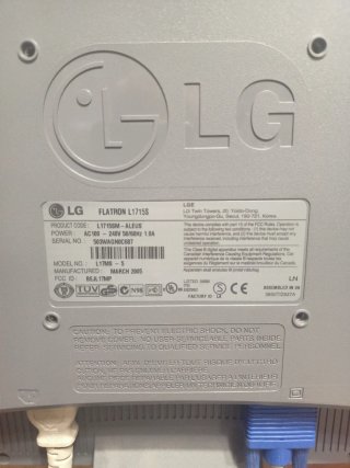 Monitor LG Flatron L1715S Plata