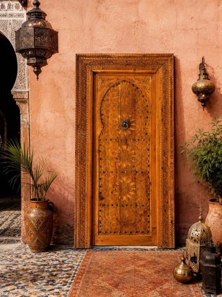 Puerta Árabe tallada Marruecos