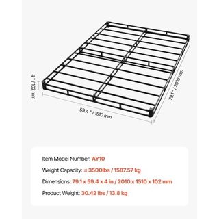 Box Spring, Struttura Letto Queen Size con Tessuto