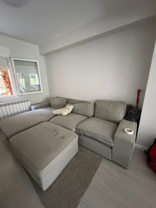 Sofá modular tela beige/gris