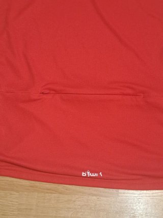 Maillot Ciclismo Btwin Rojo Media Cremallera