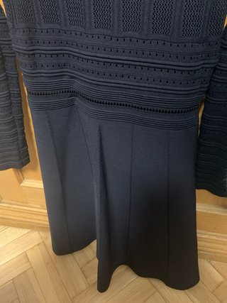 Vestido Zara negro entallado evasé