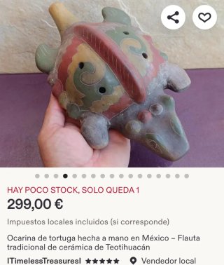 Ocarina Tortuga Hecha a Mano México