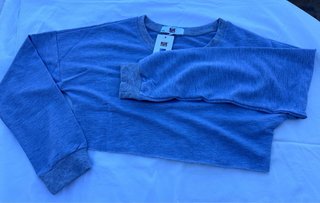 Conjunto Sudadera y Falda Gris Talla L