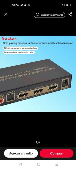Extractor Audio HDMI eARC/ARC 4K @60Hz