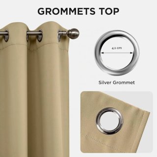 Cortinas Opacas Térmicas Beige 240x140 tacto suave