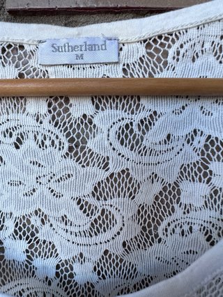 Camiseta Sutherland encaje blanco/crema Talla M