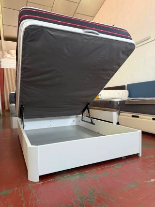 Canapé Madera Tapa 3D + Colchón Visco 135x190