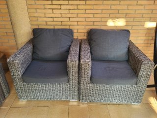 Juego Muebles Jardín 6 Piezas Ratán