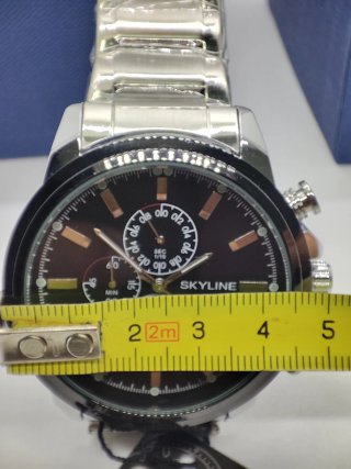 Reloj Cronógrafo Skyline Negro y Plateado