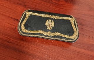Cartuchera militar de gala dorada