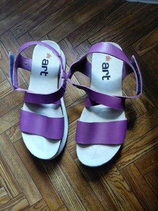 Sandalias de plataforma moradas Art (Talla 37)