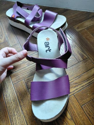 Sandalias de plataforma moradas Art (Talla 37)