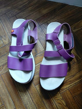Sandalias de plataforma moradas Art (Talla 37)