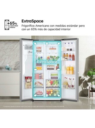 Frigorífico americano LG GSLC40PYPE.APYQEUR Acero