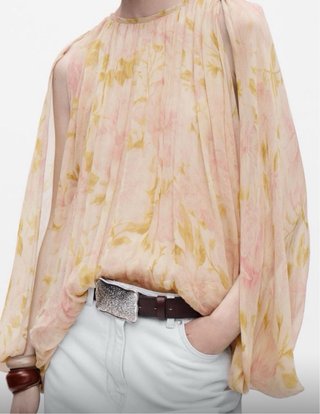 Blusa Zara capa floral Talla M
