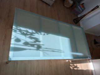 Mesa Comedor Cristal Rectangular Plata