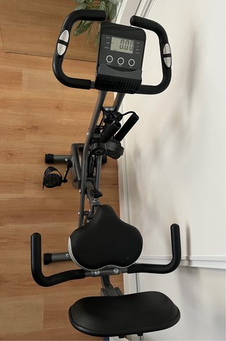 Bicicleta Estática Plegable con Respaldo