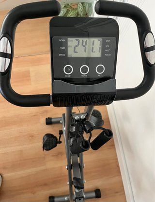 Bicicleta Estática Plegable con Respaldo