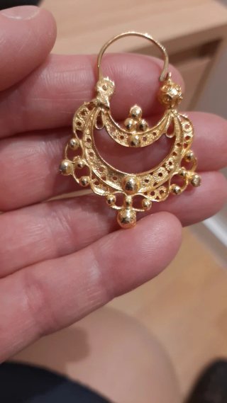 Pendientes Plata Ley Chapados Oro.