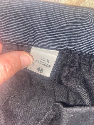 Pantalón recto negro hombre talla 48