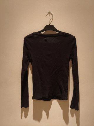 Jersey fino negro manga larga