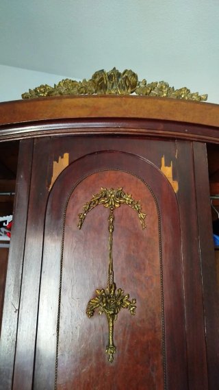 Armario madera maciza 2 puertas 4 cajones