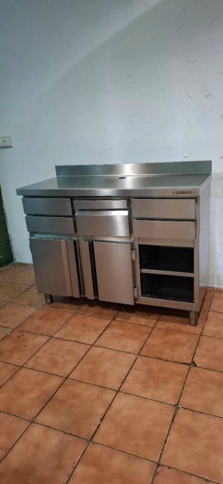 Mueble cafetero acero inoxidable