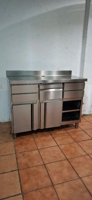 Mueble cafetero acero inoxidable