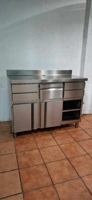 Mueble cafetero acero inoxidable