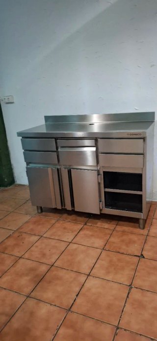 Mueble cafetero acero inoxidable