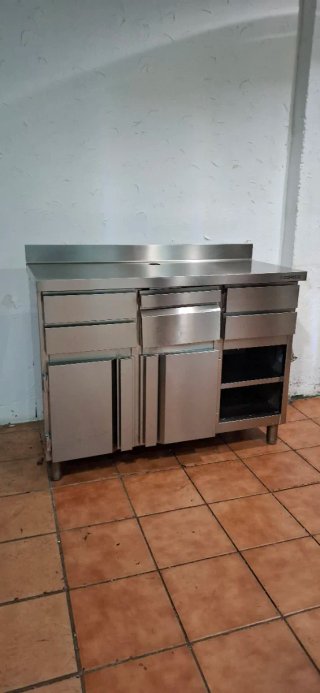 Mueble cafetero acero inoxidable