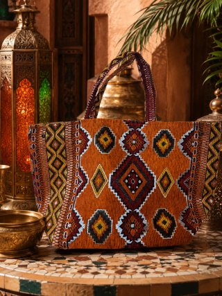 Bolso XXL Marroquí Étnico Multicolor