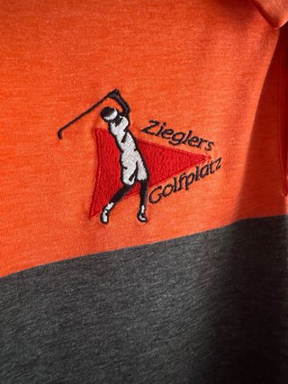 Polo Nike Golf Dri-FIT naranja y gris | Talla L