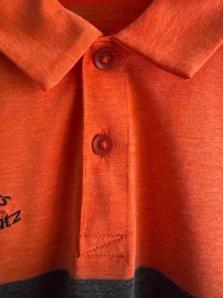 Polo Nike Golf Dri-FIT naranja y gris | Talla L