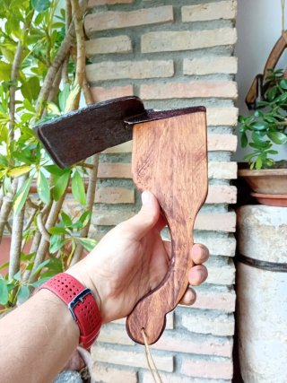 Azuela Antigua de Madera y Metal RESTAURADA