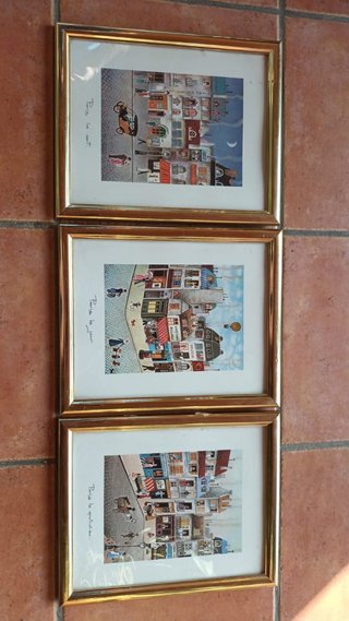 Conjunto 3 cuadros motivos franceses