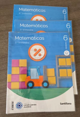 Matemáticas 6 Primaria. Libro para cada trimestre.