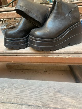 Botines con plataforma negros