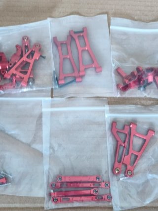 Piezas coches RC Aluminio Rojo HBX 2105