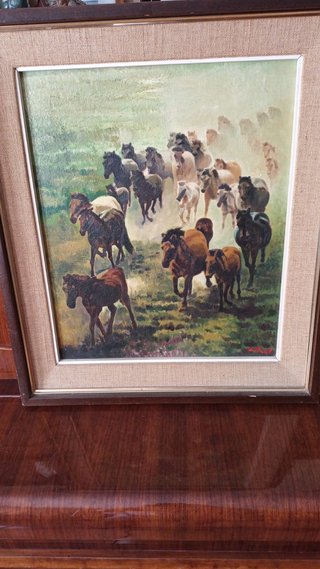 Cuadro Caballos Silvestres Pintura sibre lienzo